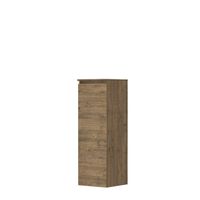 INK Badkamerkast - 35x37x106cm - 1 deur - links en rechtsdraaiend - greeploos - houten keerlijst - MFC Naturel eiken 1257413