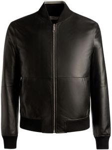 Bally veste bomber en cuir à fermeture zippée - Noir