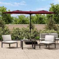 Parasol dubbel dak 316x240 cm bordeauxrood