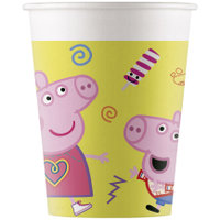 Bekertjes Peppa Pig en George geel - thumbnail