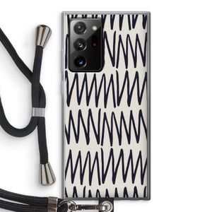 Marrakech Zigzag: Samsung Galaxy Note 20 Ultra / Note 20 Ultra 5G Transparant Hoesje met koord