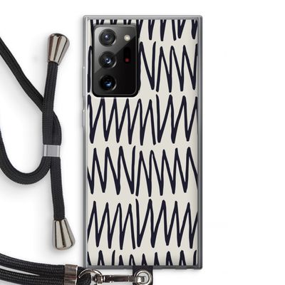 Marrakech Zigzag: Samsung Galaxy Note 20 Ultra / Note 20 Ultra 5G Transparant Hoesje met koord