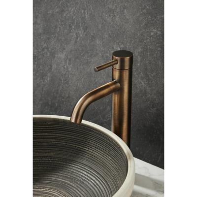 Wastafelkraan SaniClear Plus | Opbouw | Mengkraan | Hoog model | Verouderd messing