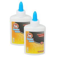 Mr Glue Lijm - 2x - 120 ml - wit - in fles - extra sterk - flexibele fix - snel drogend