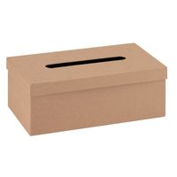 Onbewerkte kartonnen tissuebox 25 cm - thumbnail