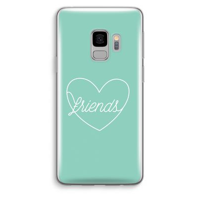 Friends heart pastel: Samsung Galaxy S9 Transparant Hoesje