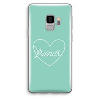 Friends heart pastel: Samsung Galaxy S9 Transparant Hoesje