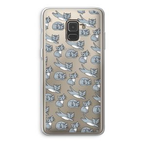 Poezen: Samsung Galaxy A8 (2018) Transparant Hoesje
