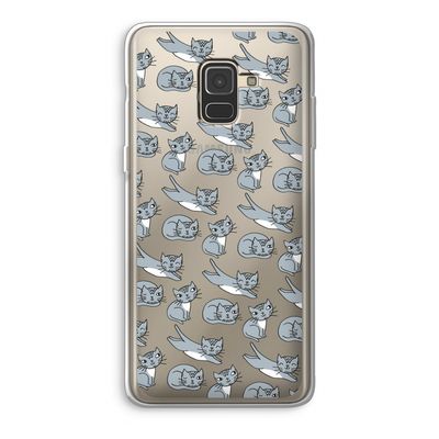 Poezen: Samsung Galaxy A8 (2018) Transparant Hoesje