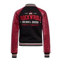 Queen Kerosin Rock &apos;N&apos; Roll College Jacket Leopard Black-S