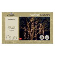 Cascade clusterverlichting - 432 led lampjes - warm wit - 750 cm - timer en dimmer - thumbnail