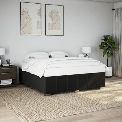 Bedframe zonder matras stof zwart 200x200 cm
