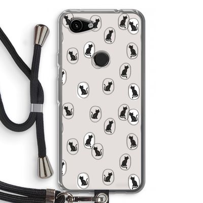 Miauw: Pixel 3a Transparant Hoesje met koord