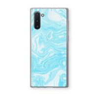 Waterverf blauw: Samsung Galaxy Note 10 Transparant Hoesje