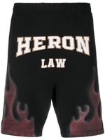 Heron Preston short en coton à imprimé graphique - Noir