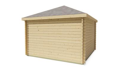 Blokhut - Tuinhuis Nilsson | 44 mm | vuren bruin geïmpregneerd