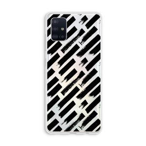 Zwarte vegen: Galaxy A51 4G Transparant Hoesje
