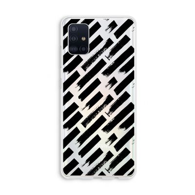 Zwarte vegen: Galaxy A51 4G Transparant Hoesje