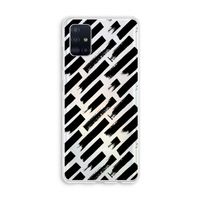 Zwarte vegen: Galaxy A51 4G Transparant Hoesje