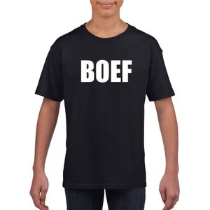 Boef carnaval t-shirt zwart voor jongens en meisjes XL (158-164)  -