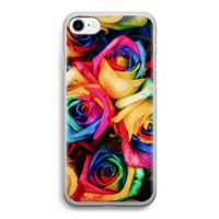 Neon bloemen: iPhone SE 2020 Transparant Hoesje