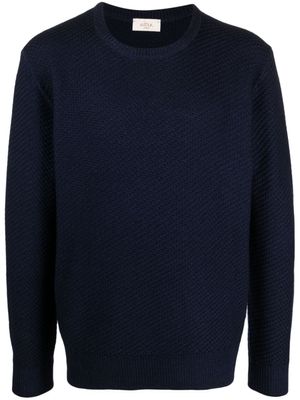 Altea pull en laine vierge à col rond - Bleu