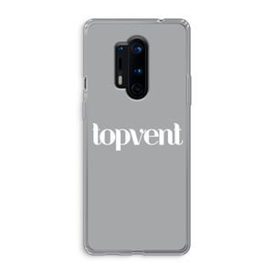 Topvent Grijs Wit: OnePlus 8 Pro Transparant Hoesje