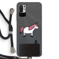 Eenhoorn: Xiaomi Redmi Note 10 5G Transparant Hoesje met koord