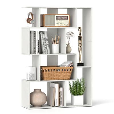 Open Geometrisch Boekenrek 6-cube Grote Boekenrek met Kantelbeveiligingen Vloerorganizer Display rek