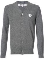 Comme Des Garçons Play cardigan à logo brodé - Gris - thumbnail