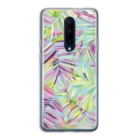 Tropical Palms Blue: OnePlus 7 Pro Transparant Hoesje
