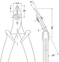 Piergiacomi Pg-tr30 Elektronica Zijkniptang 138 mm