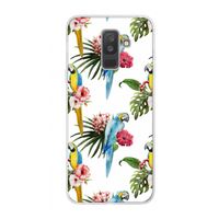 Kleurrijke papegaaien: Samsung Galaxy A6 Plus (2018) Transparant Hoesje