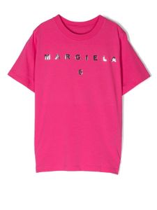 MM6 Maison Margiela Kids t-shirt à logo imprimé - Rose