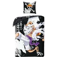Beddengoedset - ÉÉN STUK - Luffy Gear 5 - Microvezel - 1 dekbedovertrek 140 x 200 cm + 1 kussensloop 63 x 63 cm