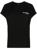 Balmain t-shirt à logo texturé - Noir - thumbnail