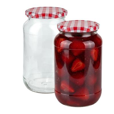 Weckpot - 4x stuks - 900 ml - inmaakpot met schroefdeksel - glas - D13 x H18 cm