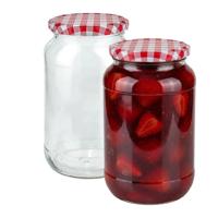 Weckpot - 4x stuks - 900 ml - inmaakpot met schroefdeksel - glas - D13 x H18 cm
