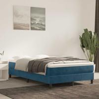 Boxspring bed 120x200 cm fluweel donkerblauw