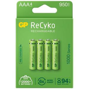 GP ReCyko 1000 Oplaadbare AAA Batterijen 950mAh - 4 stuks.