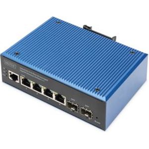 Digitus DN-651155 netwerk-switch Managed L2 Gigabit Ethernet (10/100/1000) Power over Ethernet (PoE) Zwart, Blauw