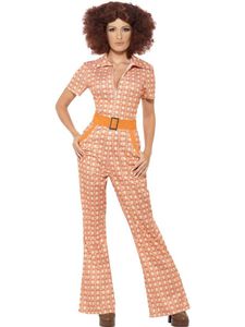 Authentieke 70&apos;s retro kostuum vrouw