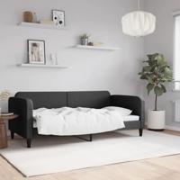 Slaapbank 90x190 cm stof zwart