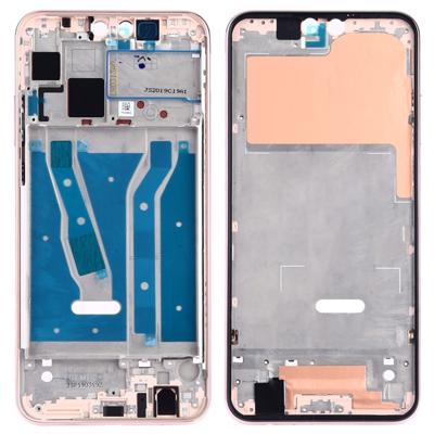 Front behuizing LCD-frame bezel plaat met Zijkleutels voor Huawei Y9 (2019) (roze)