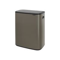 Brabantia Bo Touch Bin afvalemmer 60 liter met kunststof binnenemmer - Platinum - thumbnail