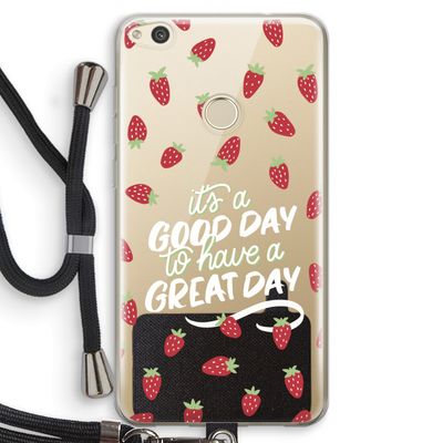 Don't forget to have a great day: Huawei Ascend P8 Lite (2017) Transparant Hoesje met koord