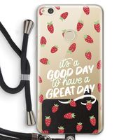 Don't forget to have a great day: Huawei Ascend P8 Lite (2017) Transparant Hoesje met koord