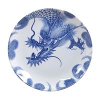 Blauw Bord - Dragon - 25.3cm