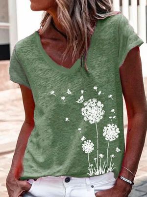 V Neck Short Sleeve T-shirt