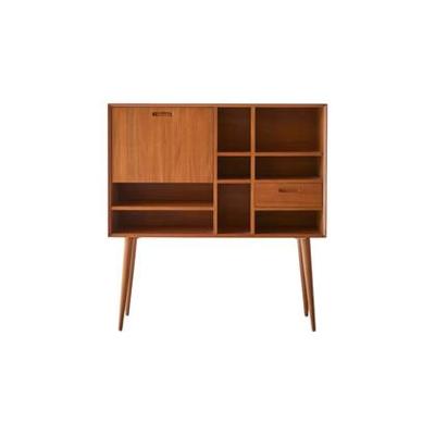 Tikamoon - Magda 50's - Hoog buffet in massief mahoniehout 130 cm